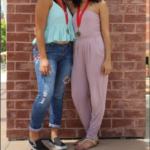 DUSTY BABY PINK JUMPSUIT